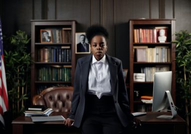 black female attorney looking serious