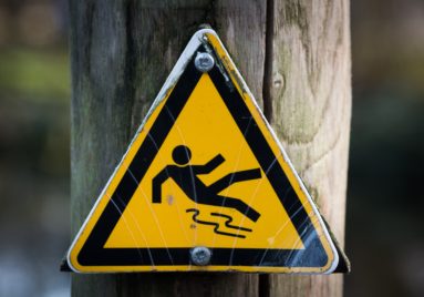 slip and fall warning sign