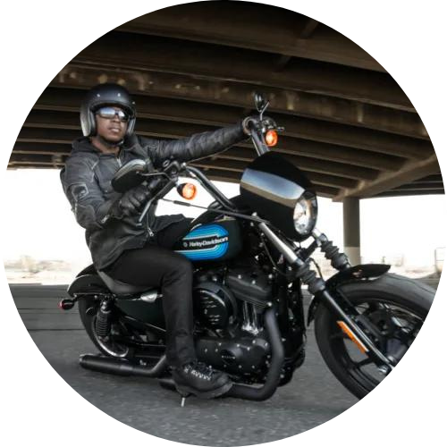 Lawyers in East Point, GA-black man riding bike fast through city